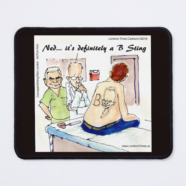 Item preview, B‑Sting Diagnosis: Surreal Medical Cartoon Humor designed and sold by Rick London Gifts.