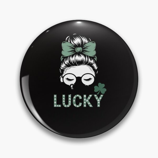Item preview, Bleached One Lucky Mama Tie Dye Messy Bun St Patricks Day designed and sold by ForestMmost.
