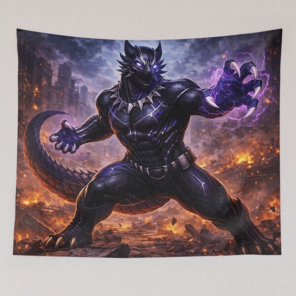 Item preview, Shadowclaw Kinetic Dragon – Superhero Dragon Heroes Art designed and sold by EpicDragons-.