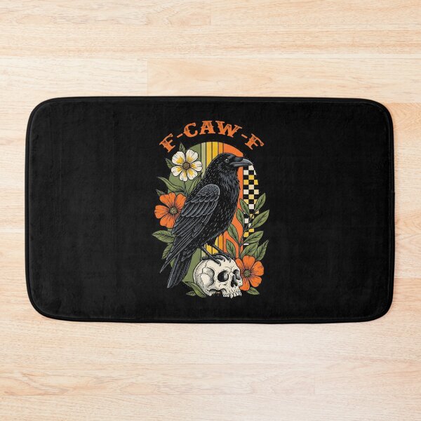 Item preview, F-CAW-F Retro Gothic Raven – Funny Crow Art with Dark Bird Humor designed and sold by PODgraphics.