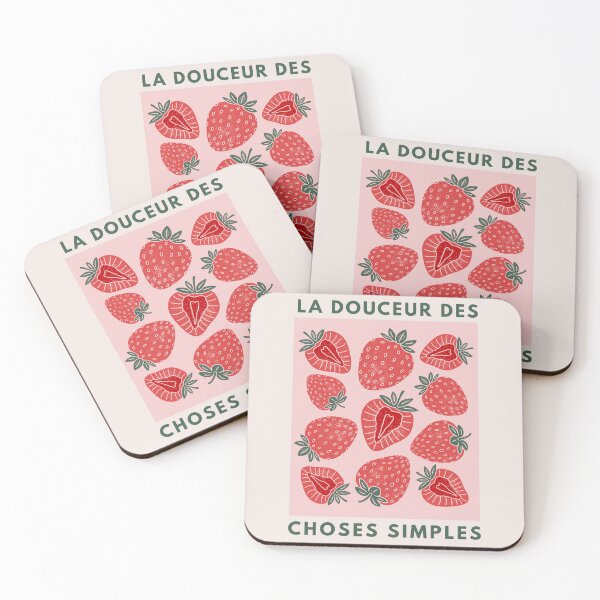 Item preview, Cute Strawberry 'La Douceur Des Choses Simples' designed and sold by CelestialEmber.