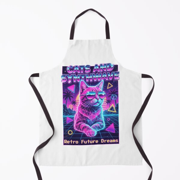 Item preview, Cats and Synthwave, Retro 80s Vaporwave designed and sold by Quillway.