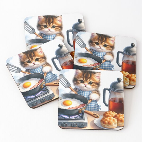 Aperçu de l'œuvre Petit-déjeuner avec Kitty créée et vendue par TinCatOutPost.
