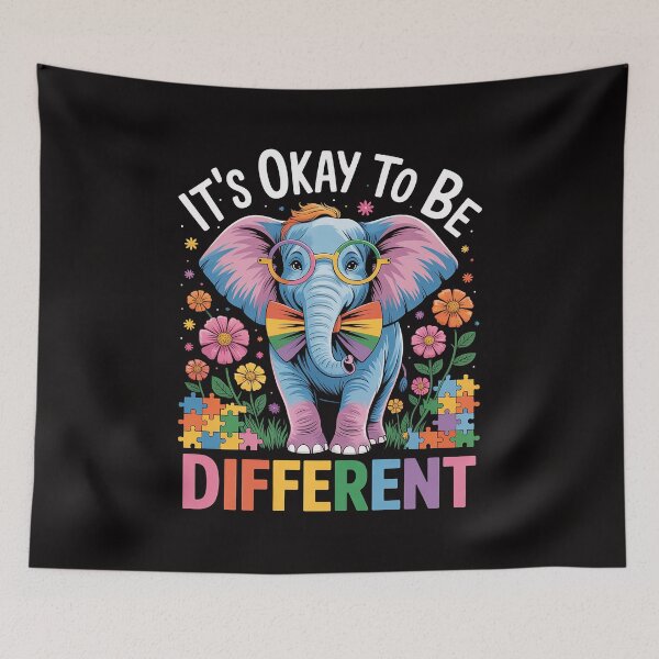 Item preview, It's Okay to Be Different Autism Awareness Cute Elephant designed and sold by ForestMmost.