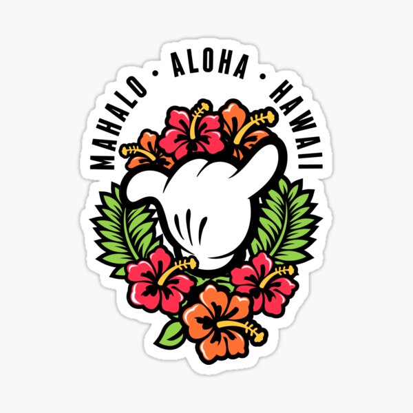 Item preview, Mahalo Hawaii Aloha Shaka designed and sold by TheTeeSupplyCo.