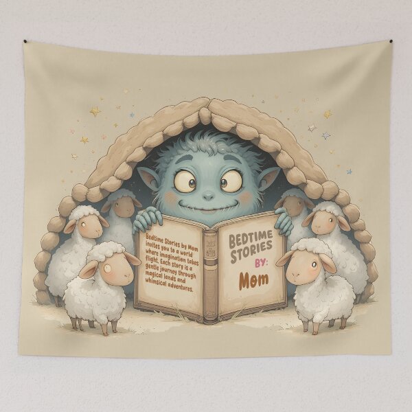Item preview, Cute Monster Sheep Bedtime Stories by Mom designed and sold by Amplify-n-Co.