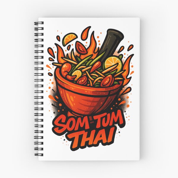 Item preview, Som Tum Thai Street Food Illustration – Papaya Salad Graphic Art designed and sold by barelyrarelyco.