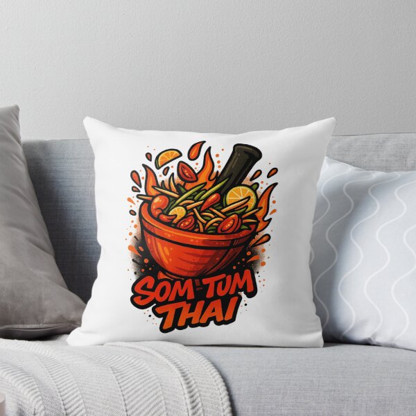 Item preview, Som Tum Thai Street Food Illustration – Papaya Salad Graphic Art designed and sold by barelyrarelyco.