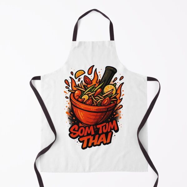 Item preview, Som Tum Thai Street Food Illustration – Papaya Salad Graphic Art designed and sold by barelyrarelyco.