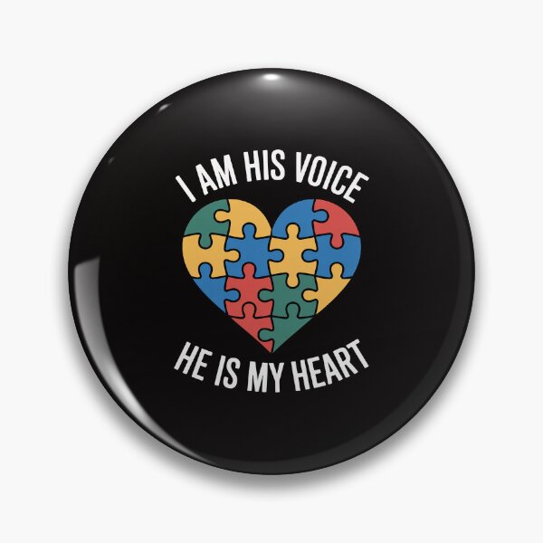 Item preview, I Am His Voice He is My Heart Autism Awareness Puzzle Piece  designed and sold by portcrysral.