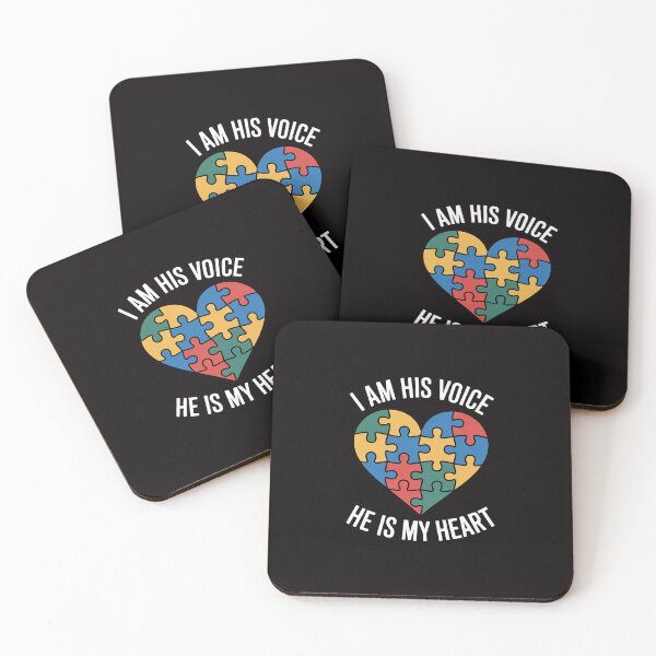 Item preview, I Am His Voice He is My Heart Autism Awareness Puzzle Piece  designed and sold by portcrysral.