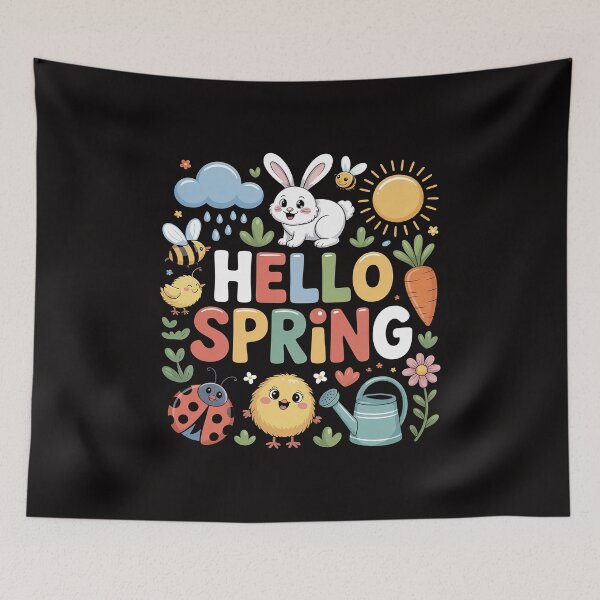 Item preview, Hello Spring and Easter Day 2026 Bunny Hello Spring Toddler  designed and sold by portcrysral.