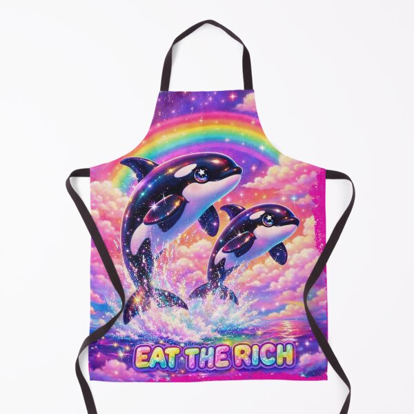 Item preview, Eat the Rich Cosmic Orca Rainbow Art designed and sold by Victor Shadehorn.