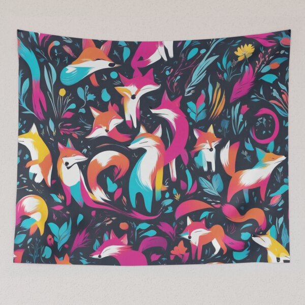 Item preview, Kitsune in the Neon Grove designed and sold by CMYKitsuneArt.
