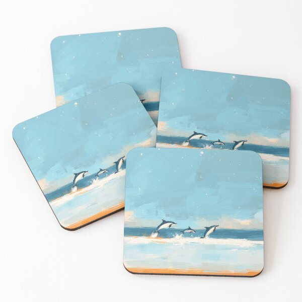 Item preview, Dancing Dolphins at Dawn designed and sold by Dusk Atelier.