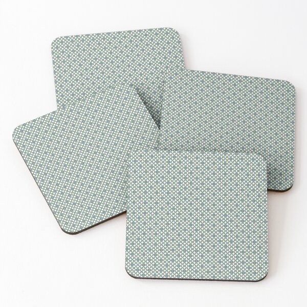 Item preview, Floral Watercolor Mosaic in Green and Blue with Gold Strokes designed and sold by jelypop.