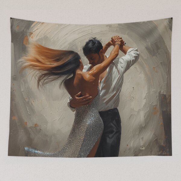 Item preview, Latin Dancer Oil Painting designed and sold by La Loca.