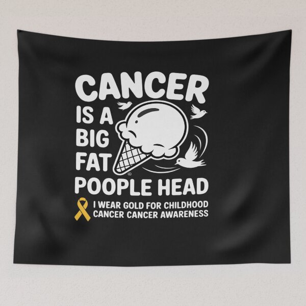 Item preview, Cancer Is A Big Fat Poopiehead Childhood Cancer Awareness designed and sold by VladimiaPutin.