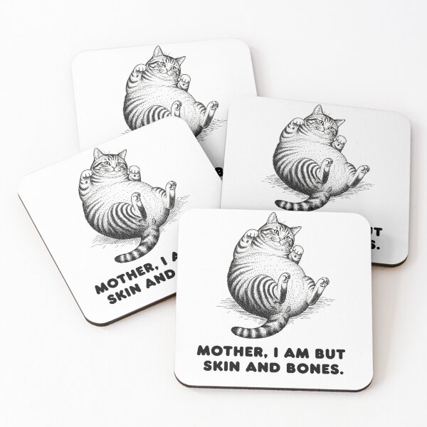Item preview, Mother I Am But Skin and Bones Funny Cat Meme designed and sold by ArtFromBeyond.