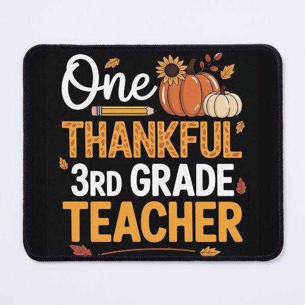 Item preview, Teacher One Thankful 3rd Grade Fall Pumpkin Sunflower designed and sold by demarioTTS.