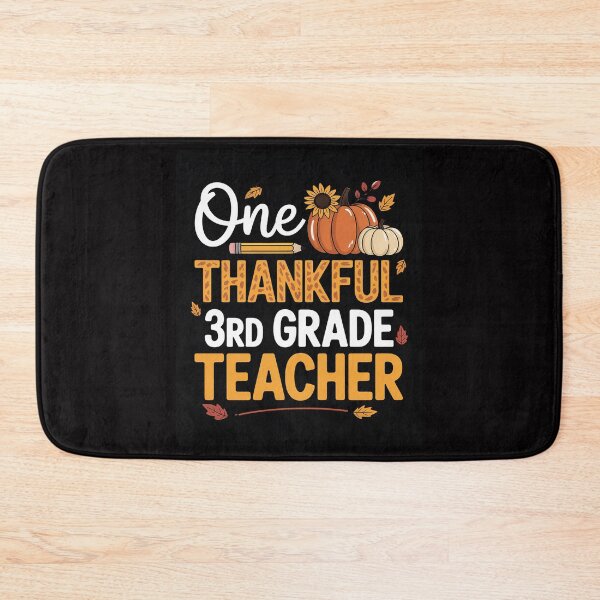 Item preview, Teacher One Thankful 3rd Grade Fall Pumpkin Sunflower designed and sold by demarioTTS.