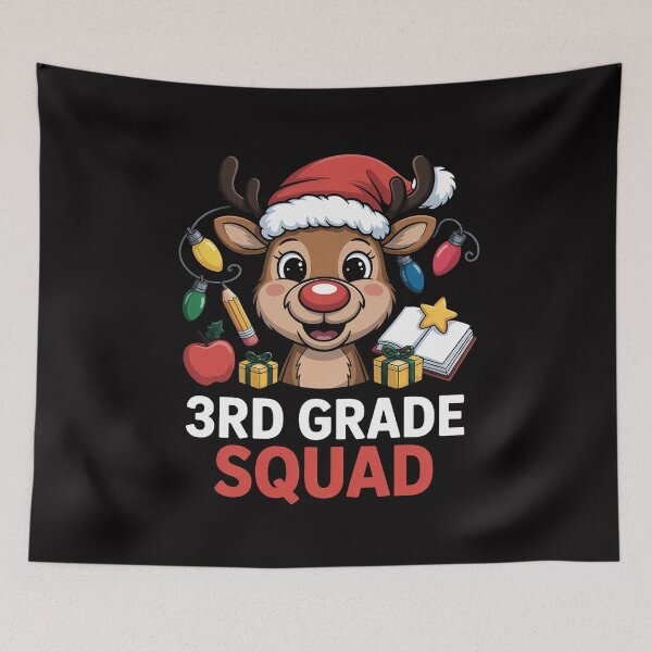Item preview, Teacher 3rd Grade Squad Christmas Reindeer Holiday Classroom designed and sold by demarioTTS.