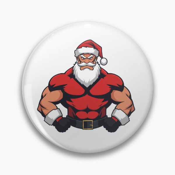 Item preview, Muscle Santa Claus – Strong Bodybuilder Santa Christmas designed and sold by Pinpondesigns.