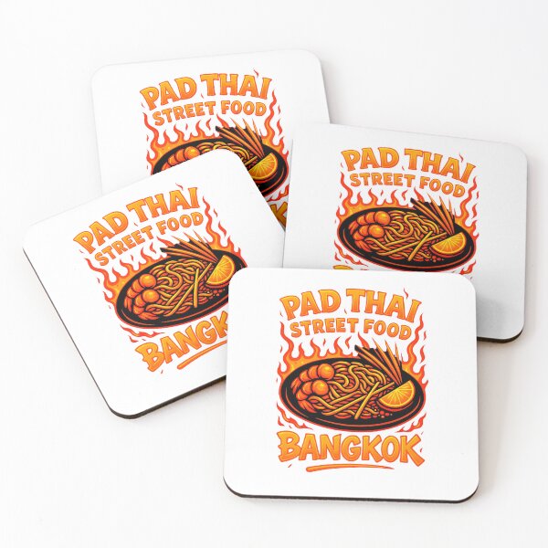 Artikelvorschau, Pad Thai Streetfood in Bangkok – Illustration von thailändischen Nudeln entworfen und verkauft von barelyrarelyco.