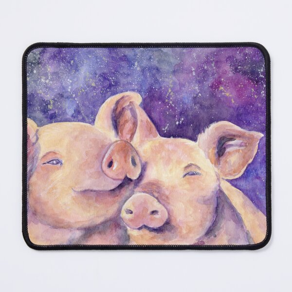 Item preview, Pair of Pigs designed and sold by Rhiannon Wolfe Art .