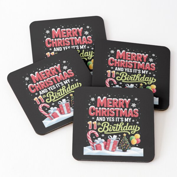 Item preview, Merry Christmas Day and Yes It's My 11th Birthday Boys Girls designed and sold by demarioTTS.