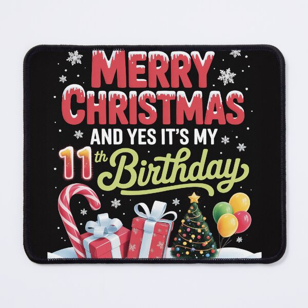 Item preview, Merry Christmas Day and Yes It's My 11th Birthday Boys Girls designed and sold by demarioTTS.