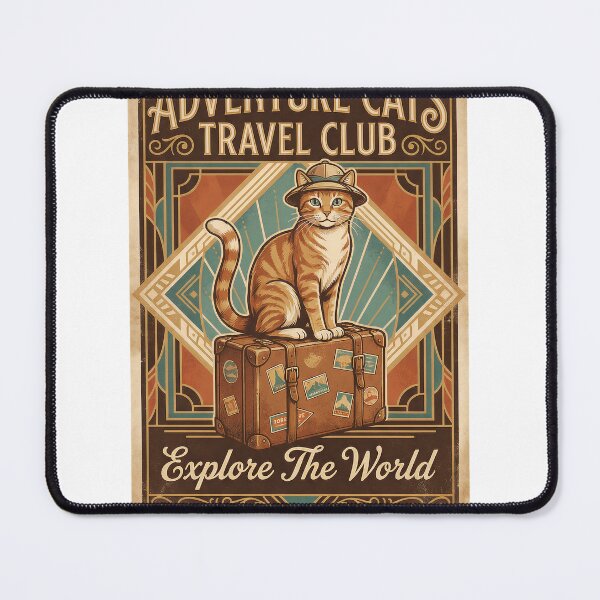 Item preview, Adventure Cats Travel Club, Art Deco designed and sold by Quillway.