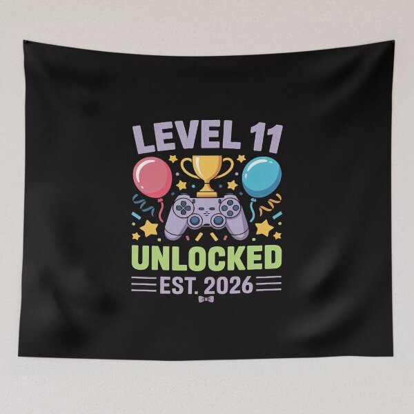 Item preview, Level 11 Unlocked Gamer - Gamer 11th Birthday designed and sold by demarioTTS.