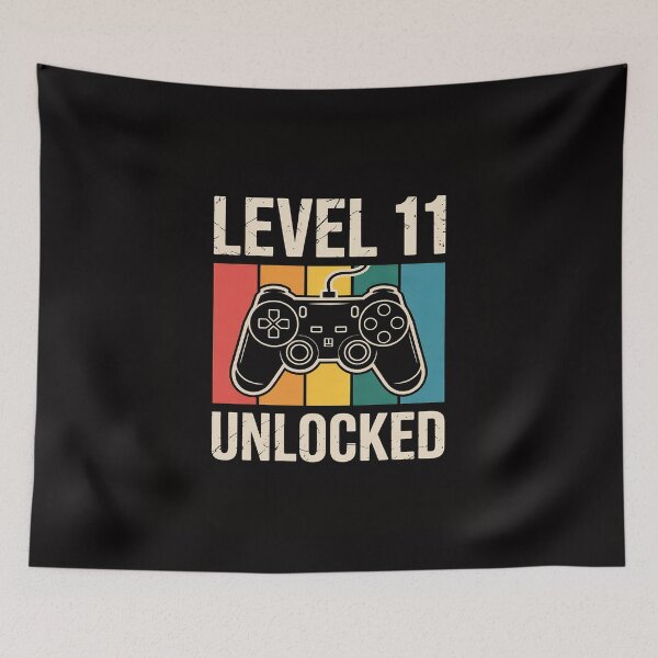 Item preview, Level 11 Unlocked 11 Year Old Gamers 11th Birthday Gaming designed and sold by demarioTTS.