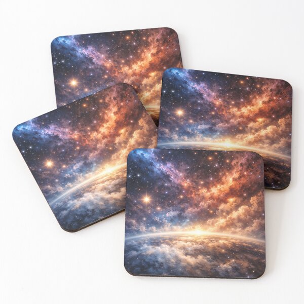 Item preview, Cosmic Nebula and Planetary Horizon in Deep Space designed and sold by RokaCircles.