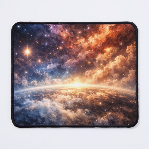 Item preview, Cosmic Nebula and Planetary Horizon in Deep Space designed and sold by RokaCircles.