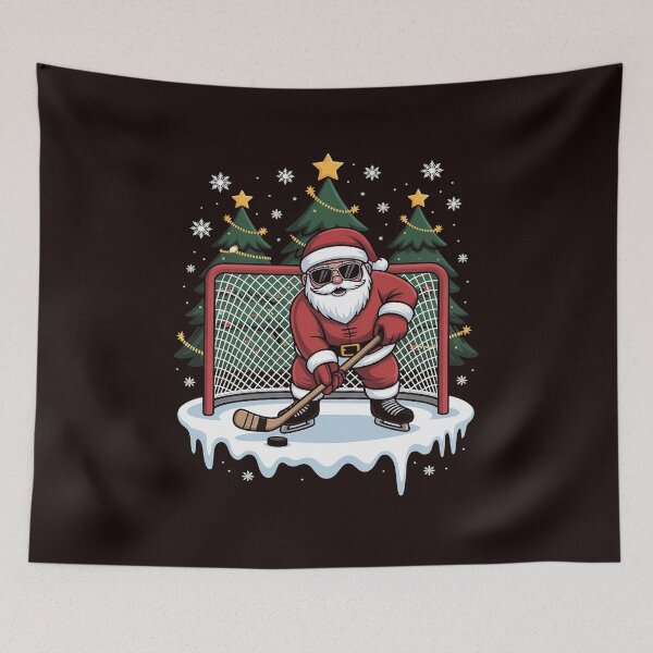 Item preview, Santa Clause Christmas Ice Hockey Kids For Boys designed and sold by hettingerchaim.
