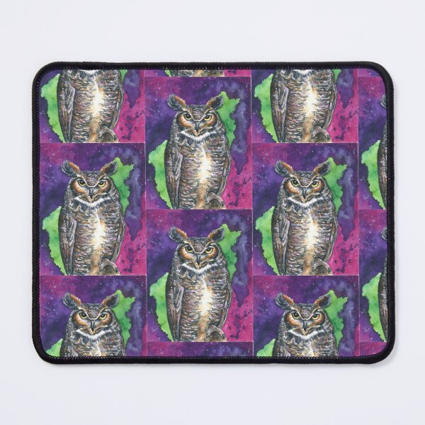 Item preview, Great Horned Owl designed and sold by Rhiannon Wolfe Art .