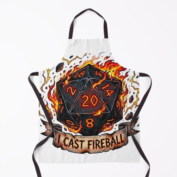 Item preview, Wizard "I Cast Fireball" Flaming D20: D&D Class Emblem designed and sold by SkinnyFlatWhite.