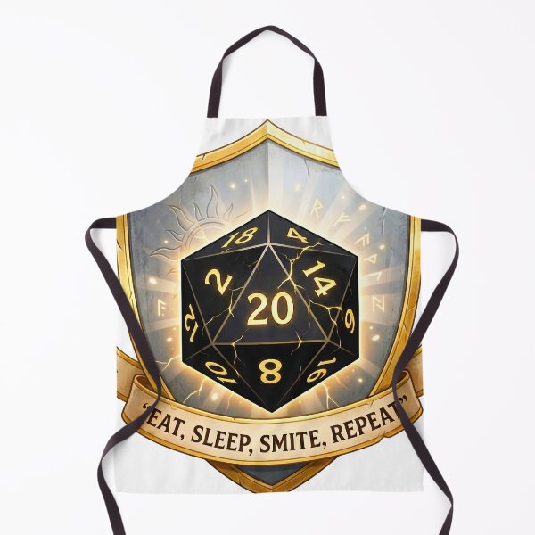Item preview, Paladin "Eat Sleep Smite" Holy Shield D20: D&D Class Emblem designed and sold by SkinnyFlatWhite.