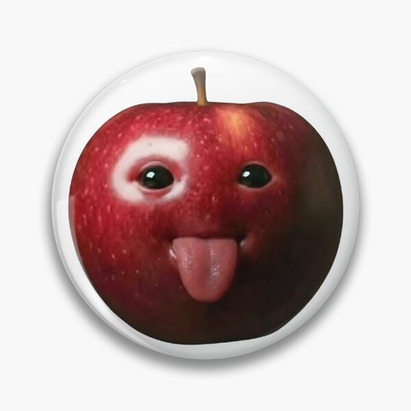 Item preview, Silly AI Apple With Tongue Out - Niche Apple Meme designed and sold by klaro45.