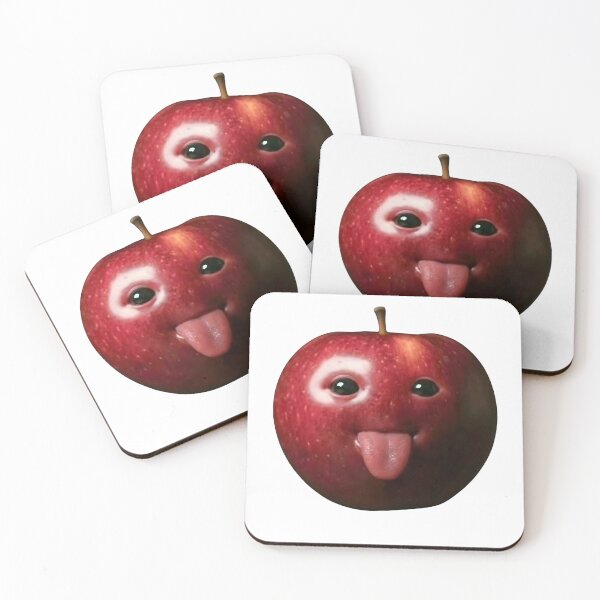 Item preview, Silly AI Apple With Tongue Out - Niche Apple Meme designed and sold by klaro45.