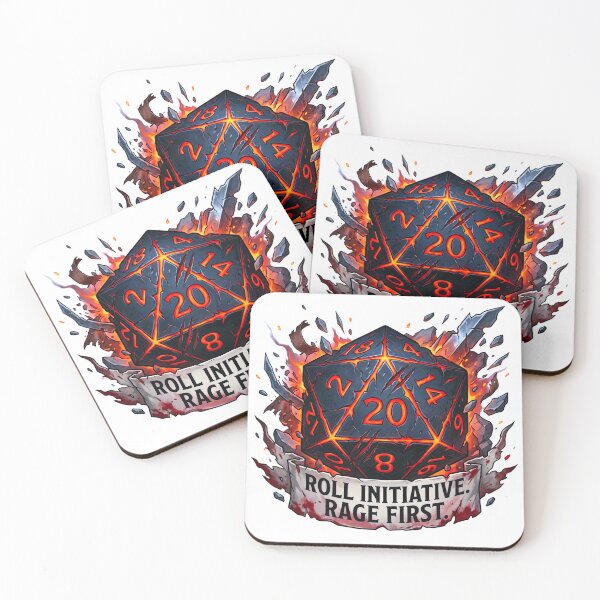 Item preview, Barbarian "Rage First" Magma D20: D&D Class Emblem designed and sold by SkinnyFlatWhite.