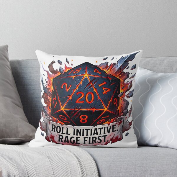 Item preview, Barbarian "Rage First" Magma D20: D&D Class Emblem designed and sold by SkinnyFlatWhite.
