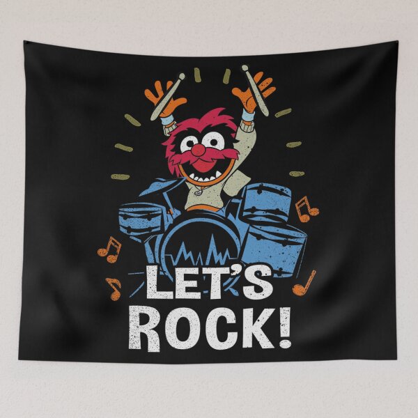 Item preview, The Muppets Animal Let's Rock Drums Distressed Logo  designed and sold by bellaruqsaam6.