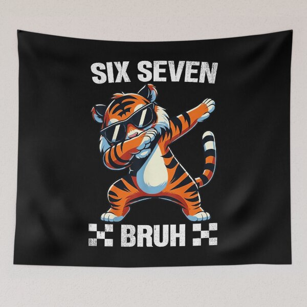 Item preview, Six Seven 6 7 Bruh 67 Meme Funny Cool Sunglasses Tiger designed and sold by LashondaGreen89.