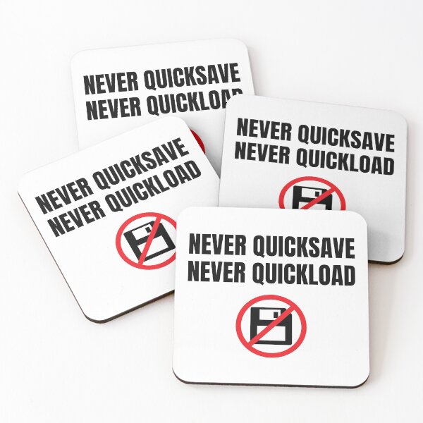 Item preview, Never Quicksave Never Quickload — Anti-Quicksave Gamer Quote with Symbol designed and sold by PHRASEandSTYLE.