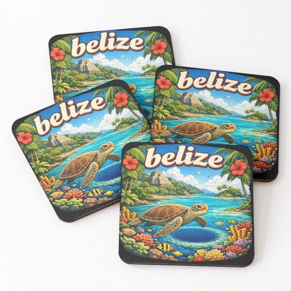 Item preview, Belize Tropical Reef, Sea Turtle designed and sold by Myra365Art.