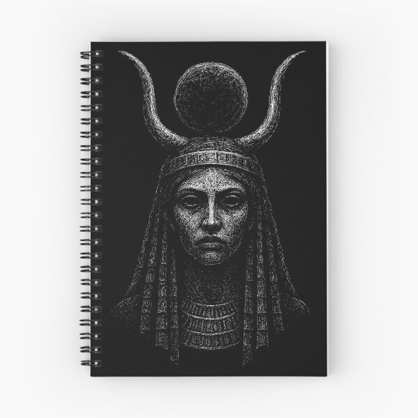 Item preview, Hathor Egyptian Goddess – Dark Occult Scratch Art designed and sold by Mortisigil.