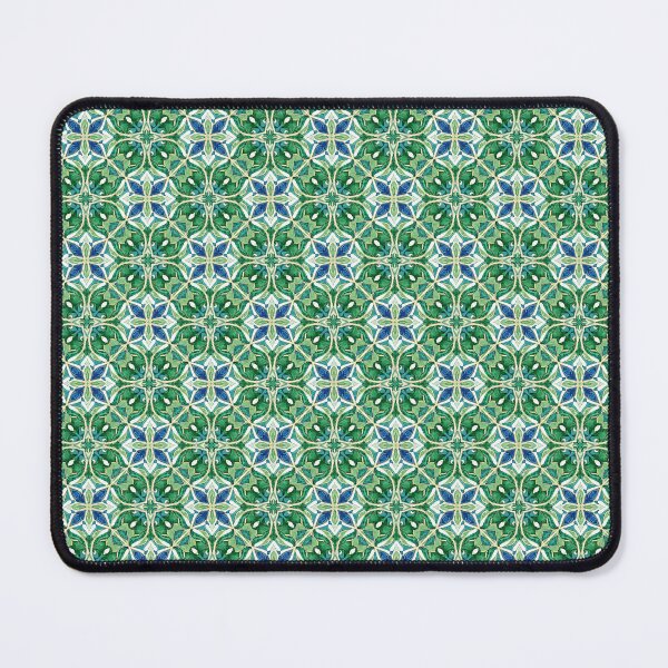 Item preview, Organic Watercolor Pattern Mediterranean Tile Emerald Green and Blue. designed and sold by jelypop.